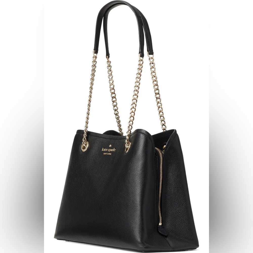 Kate Spade Medium Jordyn Leather Black Tote Shoulder Bag